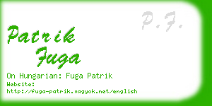 patrik fuga business card